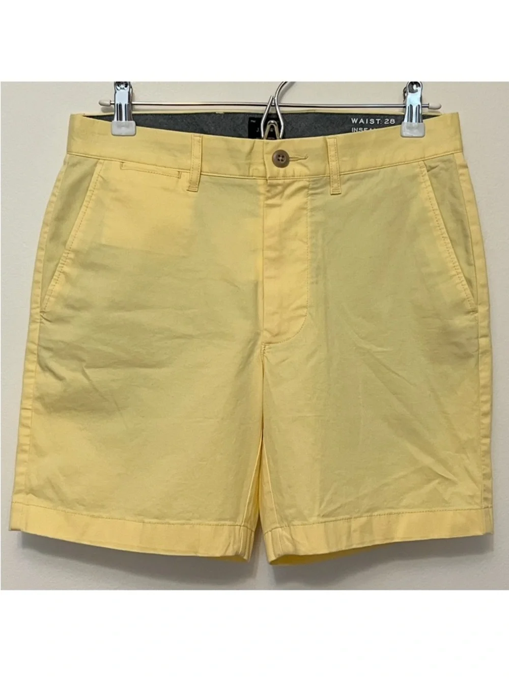 J. Crew • 28 • Flat Front 7” Inseam Cotton Chino Shorts Yellow